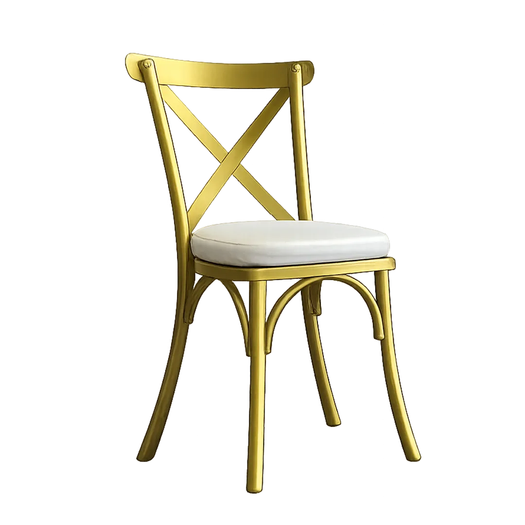 Cross back metalica dorada